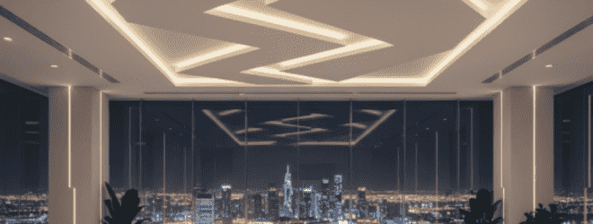 Gypsum Installation with Hidden Lighting