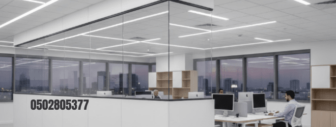 Gypsum Partition Wall Installation for a Modern Office in Dammam